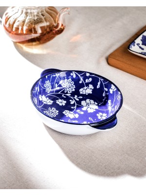 Madame Coco Rêve Bleu Rennes New Bone China Yuvarlak Kulplu Tabak