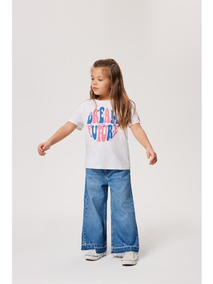 Lee Cooper Elısa Kız Çocuk O Yaka T-Shırt Off White