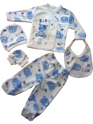 Hece Bebe Sevimli Ayıcık 5 Parça Yenidoğan Hastane Çıkışı