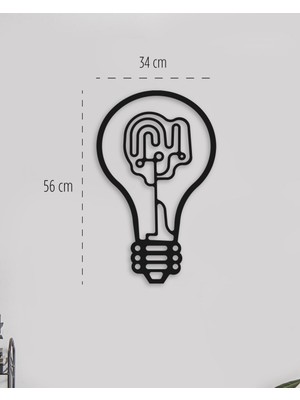 Rarart Concept Bulb Metal Tablo -Modern Duvar Tablosu