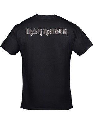 Orijin Tekstil Iron Maiden Number Of The Beast Ön Arka Baskılı Unisex Siyah Tshirt