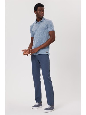 Lee Cooper Jake Erkek %100 Pamuk Polo Yaka T-Shirt Pastel Mavi