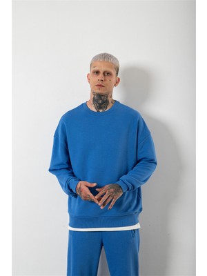 Machinist Oversize Şardonsuz Basic Sweatshirt Saks