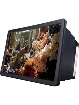 Cep Telefonu 3D Ekran Büyüteci Tv Görünümlü Mercekli Stand F2