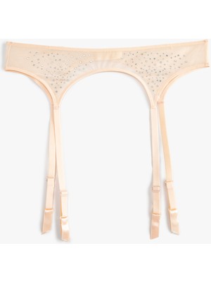 Koton Bridal Jartiyer Parlak Taşlı Tül