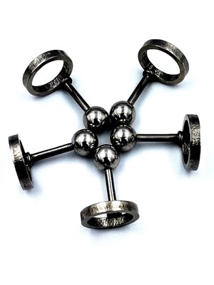 Renkli Taşlı Çelik 5 Adet Kaş Tragus Piercing