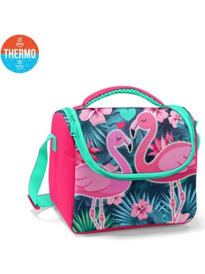 Coral High Flamingo Desenli Neon Mercan Beslenme Çantası 5 Litre Kapasite ve Polyester Malzeme 11834