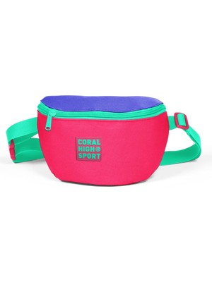 Coral High Sport Neon Mercan Lavanta Iki Bölmeli  Bel Çantası 22618