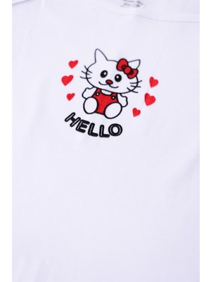 Gümüş 2'li Kız Çocuk Hello Kitty Desenli Atlet