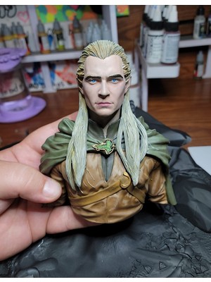 Legolas Yüzüklerin Efendisi Lotr Boyalı Büst 15 cm