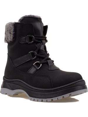 Vicco Siyah Alexis Çocuk Postal Bot Suni Deri Fermuarlı Bağlama ile Outdoor Kullanım İçin Tasarlandı