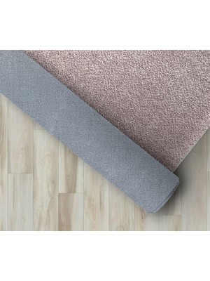 Carpettex Modern Desenli Bulanık Pudra Rose Halı Kaymaz Taban Yıkanabilir