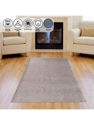 Carpettex Modern Desenli Bulanık Pudra Rose Halı Kaymaz Taban Yıkanabilir