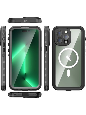 Z-Mobile iPhone 14 Pro Max Su Geçirmez Kılıf Magsafe Waterproof Shockproof Ip 68 Sertifikalı Su Altı Kılıf