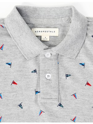 Aeropostale Gri Melanj Polo T-Shirt