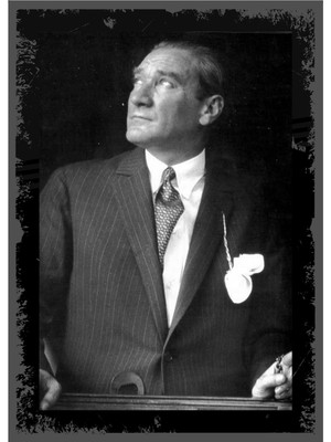 Çılgıntrend Mustafa Kemal Atatürk Ahşap Retro Vintage Poster