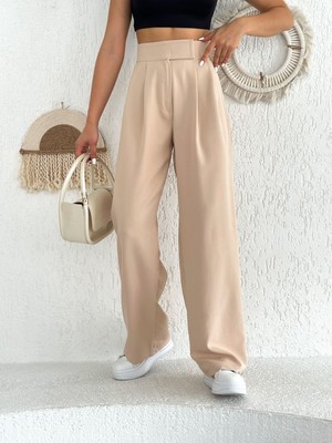 Noa Noa Kadın Cırtlı Plazzo Kumaş Pantolon