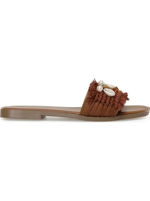 Incı Mussel 3fx Kahverengi Kadın Düz Terlik