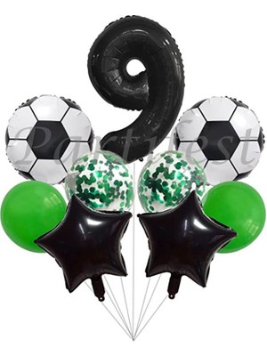 Parti Station Futbol Konsept Balon Set Maç Konsept Doğum Günü Set Yaş Balon Set