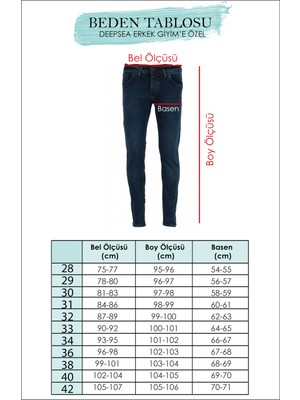 Deepsea Kaplamalı Slim Fit Erkek Kot Pantolon 2302029