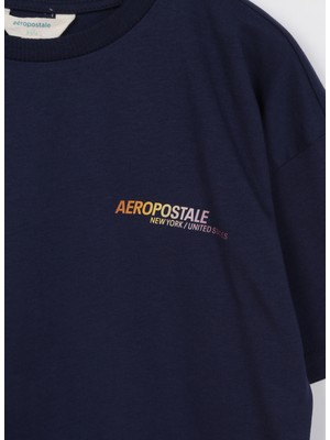 Aeropostale Baskılı Lacivert Erkek Çocuk T-Shirt 23SAB-45