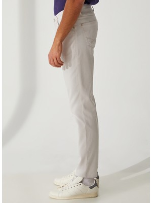 U.s. Polo Assn. Normal Bel Normal Paça Slim Fit Açık Gri Erkek Pantolon MICHAEL23Y