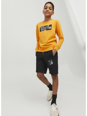 Jack & Jones Desenli Beyaz Erkek Çocuk T-Shirt 12235610