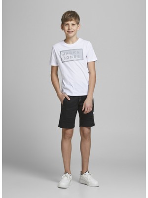 Jack & Jones Desenli Beyaz Erkek Çocuk T-Shirt 12235610