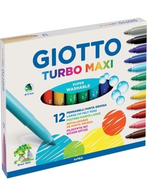 Giotto Keçeli Boya Kalemi Jumbo Turbo Maxi 12 Renk 454000
