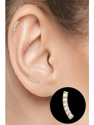 By Dilek Çetin Accessory Çelik Kıkırdak Helix Tragus Piercing