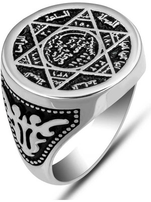 Gumush Gümüş Süleyman Mührü Erkek Yüzük