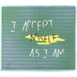 Slogan Baskılı Şal