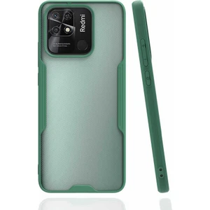 Kzy Xiaomi Redmi 12C ile Uyumlu Kılıf Arkası Mat Colorful Kapak - Yeşil