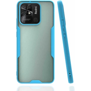 Kzy Xiaomi Redmi 12C ile Uyumlu Kılıf Arkası Mat Colorful Kapak - Mavi