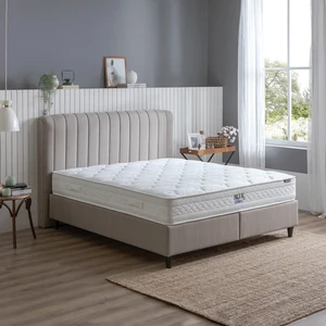 Bedding Blue Star Yatak, Lento Baza, Somni Başlık Çift Kişilik 3'lü Set -  Bej