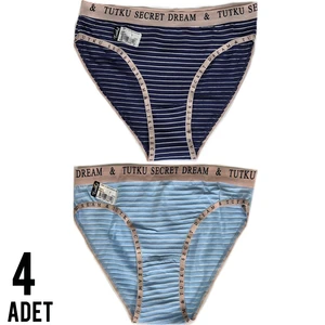 Kadın Diana Bikini Külot 4'lü Çok Renkli Paket