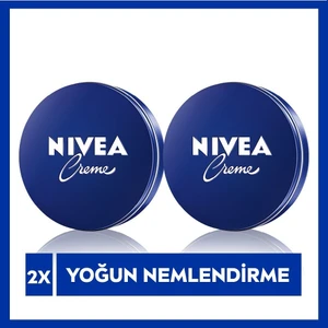NIVEA Creme Teneke Nemlendirici Krem 250 ml x2 Adet,Tüm Cilt Tipleri İçin,Yoğun Nemlendirme,El,Yüz ve Vücut