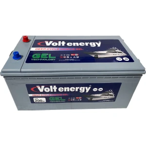 Energy 12 V 200 Amper Deep Cycle Marin Jel Nanocarbon Akü(Üretim Tarihi 2024)