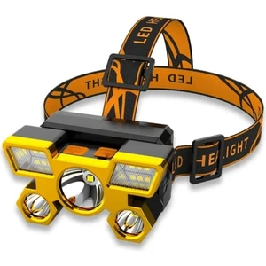 Cadde Outlet 1200 Lümen Cob 9 LED USB Şarjlıoynar Başlıklı Kafa Lambası 5 Modüllü Çakar Modlu CADDE5IN1AA 5450949