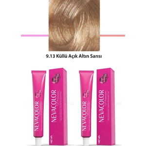 2 Li Set Premium 9.13 Küllü Açık Altın Sarısı - Kalıcı Krem Saç Boyası 2 x 50 G Tüp