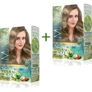2 Paket Natural Beauty Amonyaksız Saç Boyası 8.1 Küllü Açık Kumral