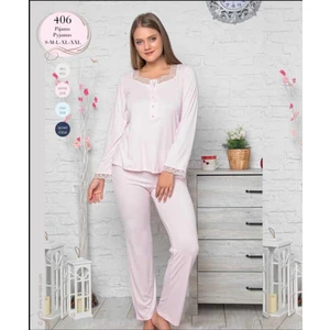 406 Ecru  Hamile Lohusa Pijama Takımı