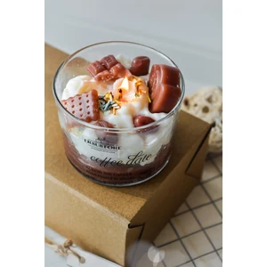 Ersu Store Kakao Kokulu Aromaterapi Kahve Parçacıklı Hediyelik Cupcake Mum