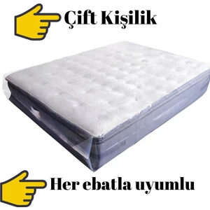 Ultra Kalın Çift Kişilik Yatak Koruma Naylonu Taşıma Taşınma Saklama Poşeti Baza Ambalaj Naylonu PLFX-98617
