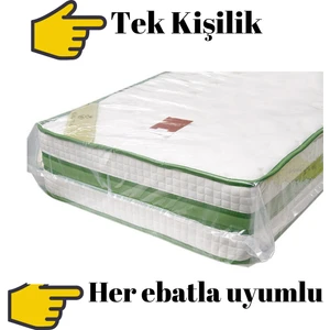 Ultra Kalın Tek Kişilik Yatak Koruma Naylonu Taşıma Taşınma Saklama Poşeti Baza Ambalaj Yatak Kılıfı PLFX-98618