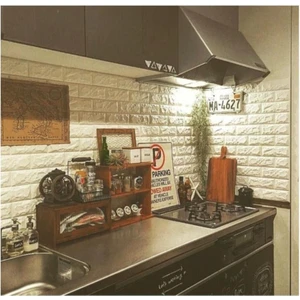 Renkli Duvarlar 70X54 CM(0.37M2) Kendinden Yapışkanlı Esnek Köpük Taş Desen Duvar Kağıdı Paneli