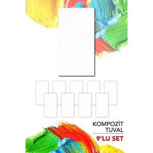 9X17 cm Pres Kompozit Tuval 9'lu Set