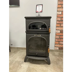 Flame Stove Modena Oven Fırınlı Döküm Şömine Soba