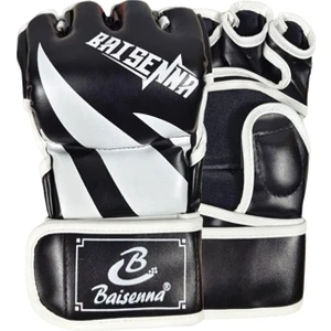 Mma Eldivenler Yarım Parmak Açık Palmiye Kadın Erkekler Profesyonel Kick Boks Eldivenleri Siyah Beyaz (Yurt Dışından)