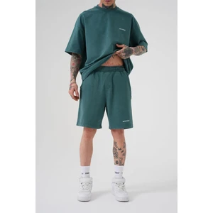 Relaxed Yıkamalı Luxury Basıc Şort Yeşil